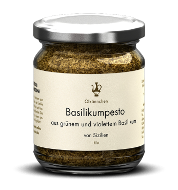 BIO Basilikumpesto violett und grün - Sizilien